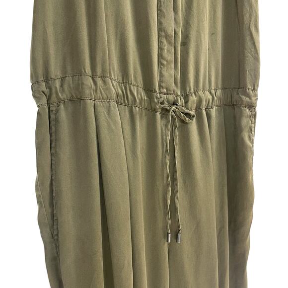 EILEEN FISHER The Fisher Project Olive Vintage Wash Silk Jumpsuit S FAIR COND - Picture 3 of 9